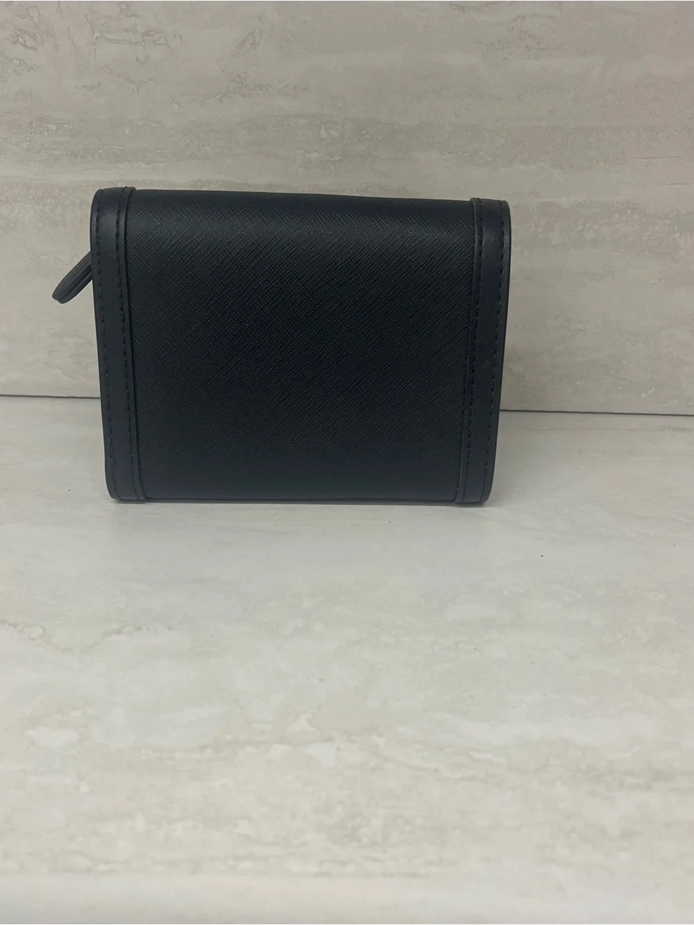 Michael Kors Leida Medium Bifold Wallet Saffiano Leather Black